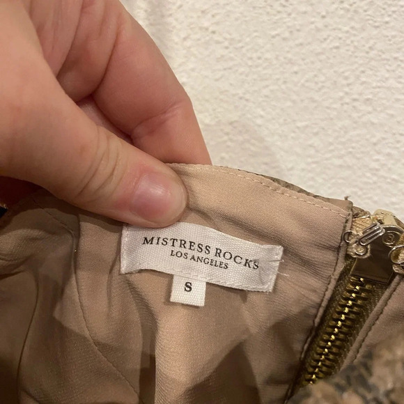 Mistress Rocks Snakeskin Print Mini Dress Size Small EUC - Picture 4 of 5